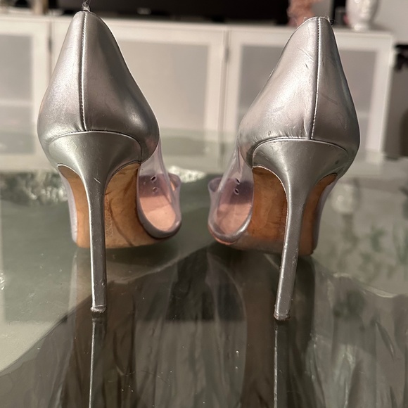 Silver PVC Manolo Blahnik Pumps - Picture 2 of 4
